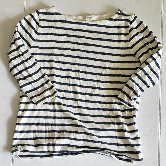 Crewcuts Girls Size 14 Shirt Striped Cream/Black - Picture 1 of 3